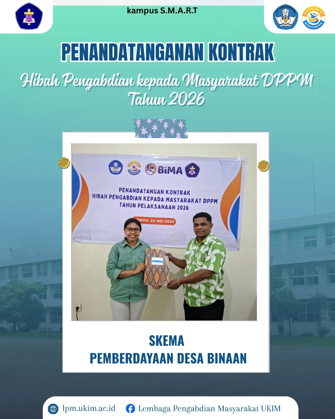 Penandatanganan Kontrak Hibah PkM DPPM Tahun 2026 Skema Pemberdayaan Desa Binaan
